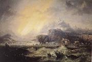Attributed to john wilson carmichael Erebus and Terror in the Antarctic oil painting picture wholesale